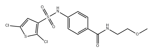 Benzamide, 4-[[(2,5-dichloro-3-thienyl)sulfonyl]amino]-N-(2-methoxyethyl)- 구조식 이미지