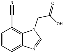 1H-Benzimidazole-1-acetic acid, 7-cyano- Structure