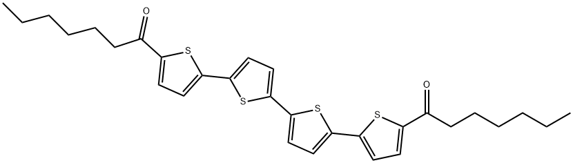 1-Heptanone, 1,1'-[2,2':5',2'':5'',2'''-quaterthiophene]-5,5'''-diylbis- Structure