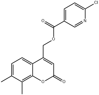 (7,8-dimethyl-2-oxo-2H-chromen-4-yl)methyl 6-chloropyridine-3-carboxylate Structure