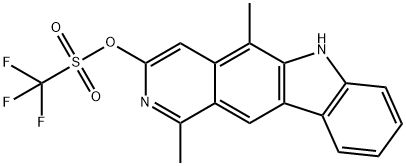 Methanesulfonic acid, 1,1,1-trifluoro-, 1,5-dimethyl-6H-pyrido[4,3-b]carbazol-3-yl ester 구조식 이미지