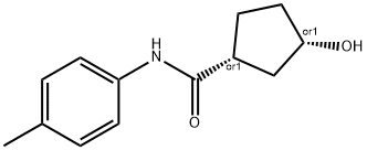 Cyclopentanecarboxam?ide, 3-?hydroxy-?N-?(4-?methylphenyl)?-?, (1R,?3S)?-?rel- Structure