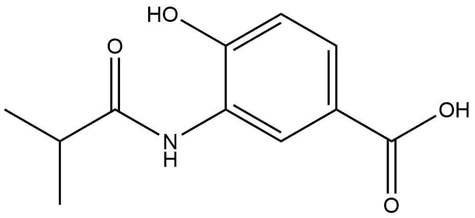 4-Hydroxy-3-[(2-methyl-1-oxopropyl)amino]benzoic acid Structure