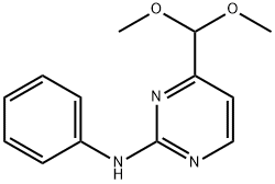 2-Pyrimidinamine, 4-(dimethoxymethyl)-N-phenyl- Structure