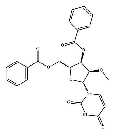 Uridine, 2'-O-methyl-, 3',5'-dibenzoate Structure