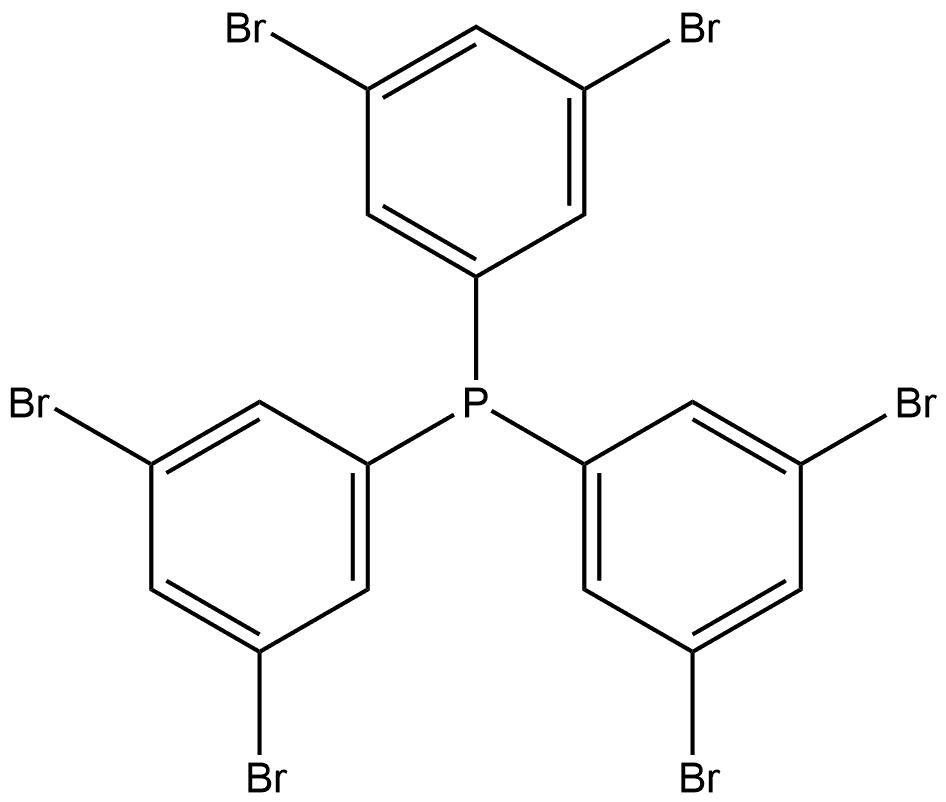 Tris-(3,5-dibromo-phenyl)-phosphane Structure