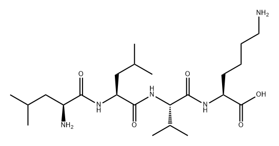 L-Lysine, L-leucyl-L-leucyl-L-valyl- Structure