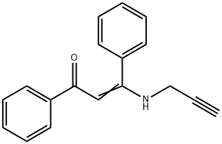 2-Propen-1-one, 1,3-diphenyl-3-(2-propyn-1-ylamino)- Structure