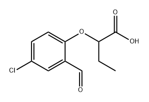 Butanoic acid, 2-(4-chloro-2-formylphenoxy)- 구조식 이미지