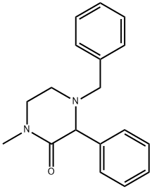 2-Piperazinone, 1-methyl-3-phenyl-4-(phenylmethyl)- Structure