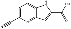 5-cyano-1H-pyrrolo[3,2-b]pyridine-2-carboxylic acid Structure