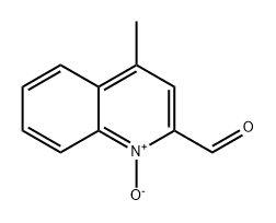 2-Quinolinecarboxaldehyde, 4-methyl-, 1-oxide 구조식 이미지