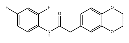 1,4-Benzodioxin-6-acetamide, N-(2,4-difluorophenyl)-2,3-dihydro- Structure