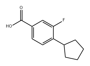 Benzoic acid, 4-cyclopentyl-3-fluoro- Structure