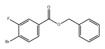 Benzoic acid, 4-bromo-3-fluoro-, phenylmethyl ester Structure