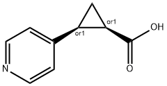 Cyclopropanecarboxylic acid, 2-(4-pyridinyl)-, (1R,2S)-rel- Structure