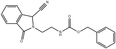 Carbamic acid, [2-(1-cyano-1,3-dihydro-3-oxo-2H-isoindol-2-yl)ethyl]-, phenylmethyl ester (9CI) Structure