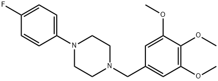 Piperazine, 1-(4-fluorophenyl)-4-[(3,4,5-trimethoxyphenyl)methyl]- Structure