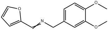 Benzenemethanamine, N-(2-furanylmethylene)-3,4-dimethoxy- Structure