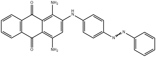 9,10-Anthracenedione, 1,4-diamino-2-[[4-(2-phenyldiazenyl)phenyl]amino]- Structure