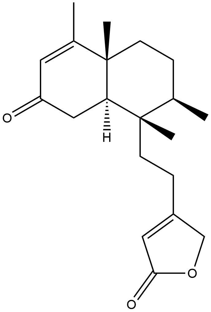 4-[2-[(1S,2R,4aR,8aR)-1,2,3,4,4a,7,8,8a-Octahydro-1,2,4a,5-tetramethyl-7-oxo-1-naphthalenyl]ethyl]-2(5H)-furanone Structure