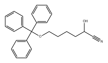 Hexanenitrile, 2-hydroxy-6-(triphenylmethoxy)- 구조식 이미지