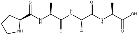(S)-2-((S)-2-((S)-2-((S)-Pyrrolidine-2-carboxamido)propanamido)propanamido)propanoic acid 구조식 이미지