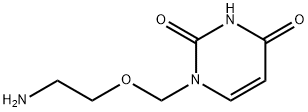 2,4(1H,3H)-Pyrimidinedione, 1-[(2-aminoethoxy)methyl]- Structure