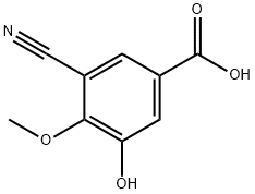 Benzoic acid, 3-cyano-5-hydroxy-4-methoxy- Structure