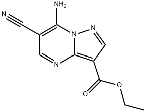 Pyrazolo[1,5-a]pyrimidine-3-carboxylic acid, 7-amino-6-cyano-, ethyl ester Structure