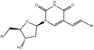 Uridine, 5'-bromo-5-[(1E)-2-bromoethenyl]-2',5'-dideoxy- Structure