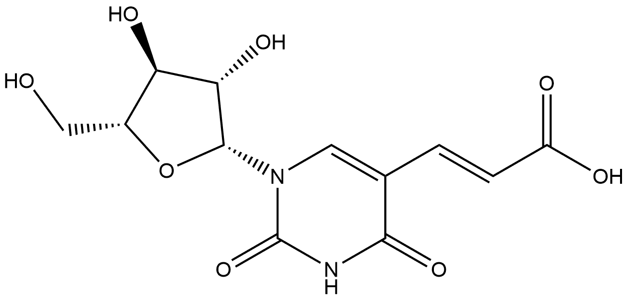 2-Propenoic acid, 3-(1-β-D-arabinofuranosyl-1,2,3,4-tetrahydro-2,4-dioxo-5-pyrimidinyl)-, (2E)- Structure