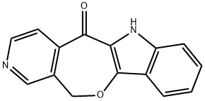 5H-Pyrido[4',3':5,6]oxepino[3,2-b]indol-5-one, 6,12-dihydro- 구조식 이미지