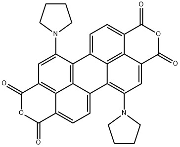 Perylo[3,4-cd:9,10-c'd']dipyran-1,3,8,10-tetrone, 5,12-di-1-pyrrolidinyl- Structure