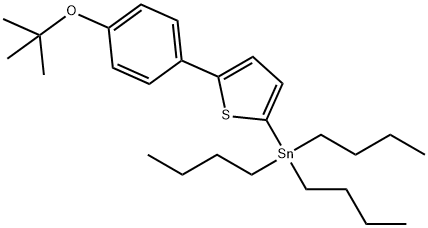 Stannane, tributyl[5-[4-(1,1-dimethylethoxy)phenyl]-2-thienyl]- Structure