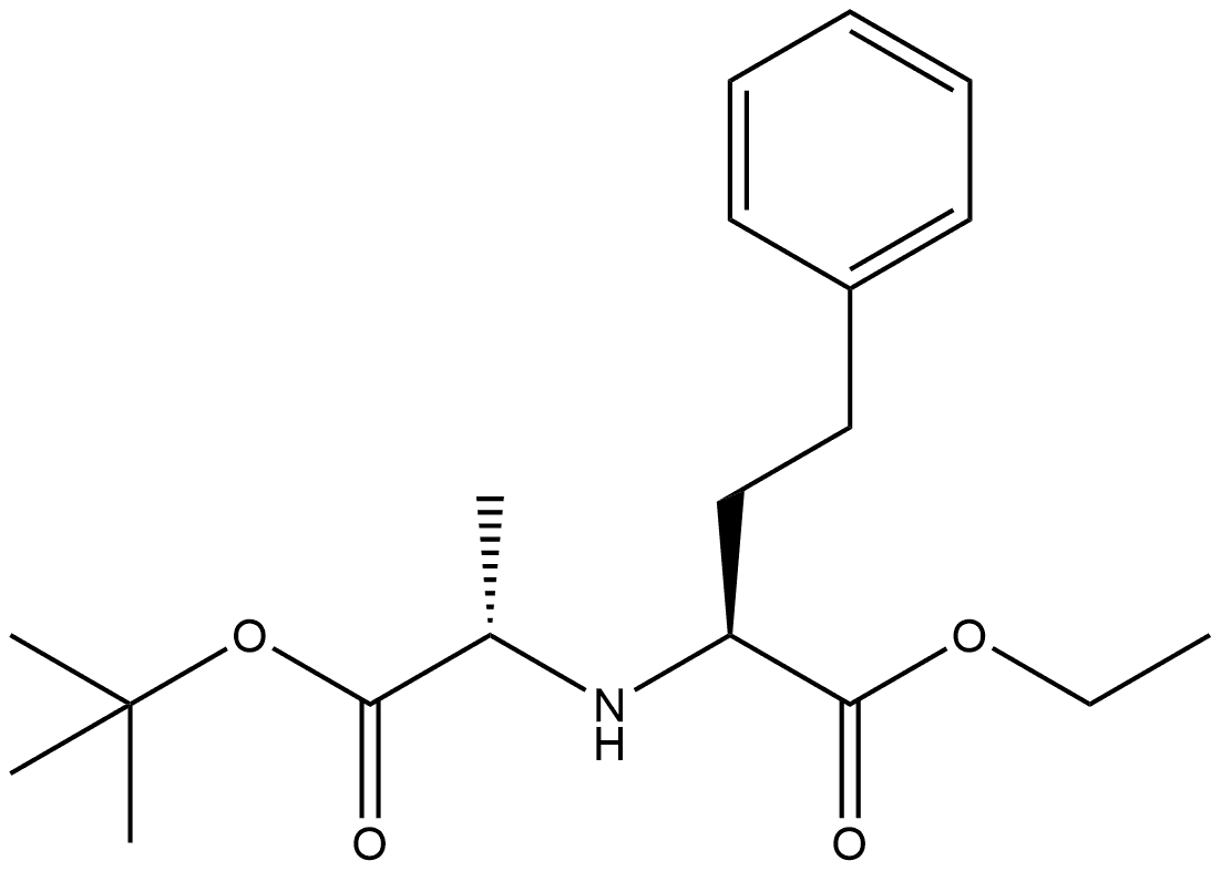 Benzenebutanoic acid, α-[[(1S)-2-(1,1-dimethylethoxy)-1-methyl-2-oxoethyl]amino]-, ethyl ester, (αS)- 구조식 이미지