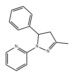 Pyridine, 2-(4,5-dihydro-3-methyl-5-phenyl-1H-pyrazol-1-yl)- 구조식 이미지