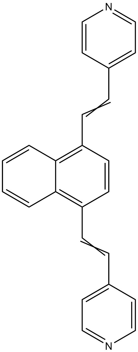 Pyridine, 4,4'-[1,4-naphthalenediyldi-(1E)-2,1-ethenediyl]bis- (9CI) Structure