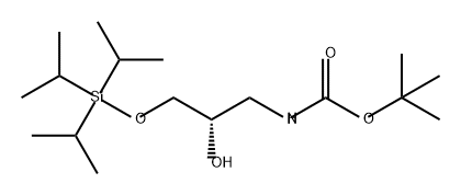 Carbamic acid, [(2S)-2-hydroxy-3-[[tris(1-methylethyl)silyl]oxy]propyl]-, 1,1-dimethylethyl ester (9CI) 구조식 이미지