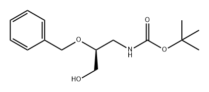 Carbamic acid, [(2S)-3-hydroxy-2-(phenylmethoxy)propyl]-, 1,1-dimethylethyl ester (9CI) 구조식 이미지