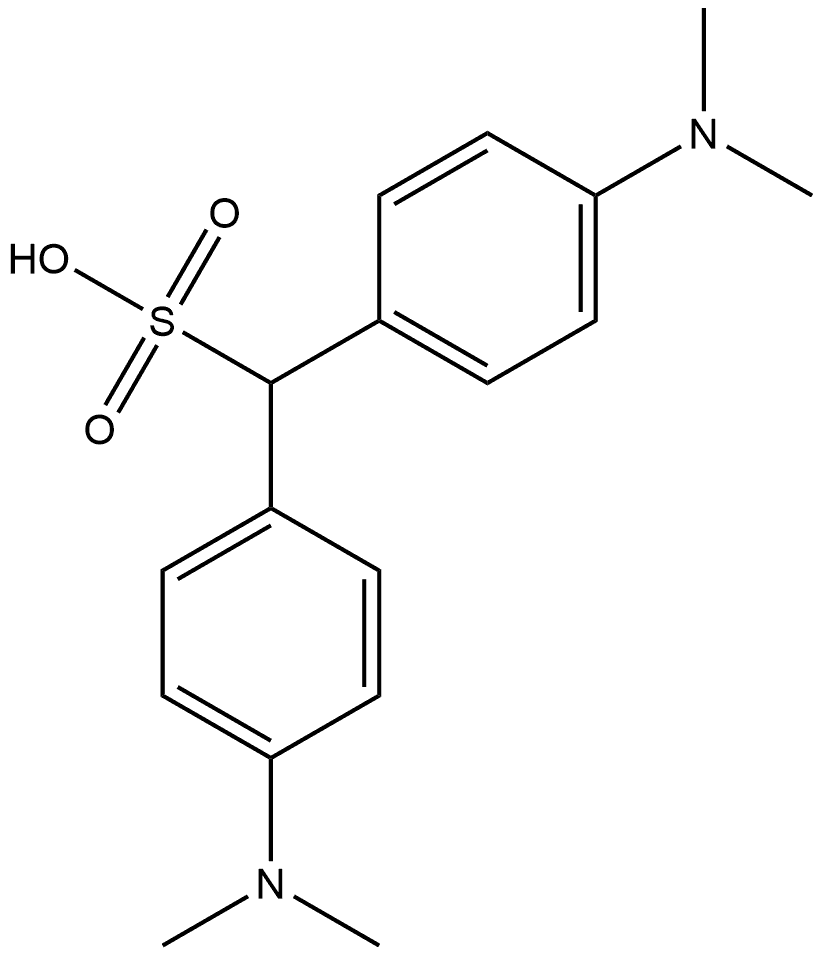 Benzenemethanesulfonic acid, 4-(dimethylamino)-α-[4-(dimethylamino)phenyl]- Structure
