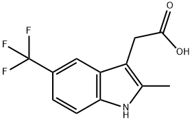 2-(2-methyl-5-trifluoromethyl-1H-indol-3-yl)acetic acid Structure