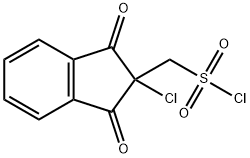 2-Chloro-2,3-dihydro-1,3-dioxo-1H-indene-2-methanesulfonyl chloride 구조식 이미지