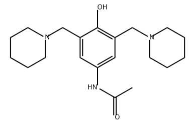 Acetamide, N-[4-hydroxy-3,5-bis(1-piperidinylmethyl)phenyl]- 구조식 이미지