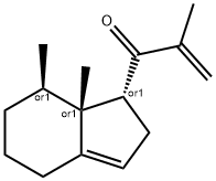 2-Propen-1-one,1-[(1R,7R,7aR)-2,4,5,6,7,7a-hexahydro-7,7a-dimethyl-1H-inden-1-yl]-2-methyl-,rel-(9CI) 구조식 이미지