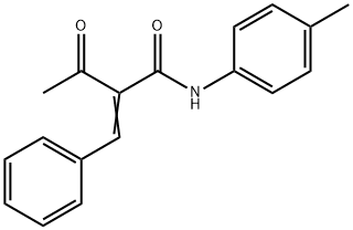 Butanamide, N-(4-methylphenyl)-3-oxo-2-(phenylmethylene)- Structure