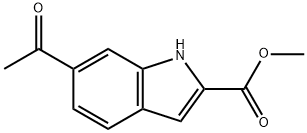 1H-Indole-2-carboxylic acid, 6-acetyl-, methyl ester Structure