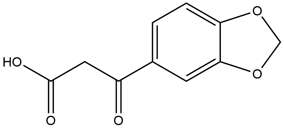 1,3-Benzodioxole-5-propanoic acid, β-oxo- Structure