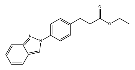 Benzenepropanoic acid, 4-(2H-indazol-2-yl)-, ethyl ester Structure