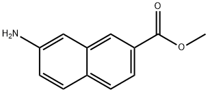 2-Naphthalenecarboxylic acid, 7-amino-, methyl ester 구조식 이미지